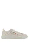 Autry Medalist Low Sneakers In Worn-out Effect Suede With Rhinestones In Multi