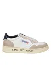 Autry Sneakers In White And Blue Leather In Multicolor