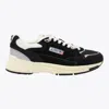 Autry Hyperway Black Low Top Sneakers With Logo Patch On Tongue And Side In Tech Fabric Man In Black