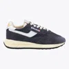 Autry Leather And Fabric Sneakers With Metallic Inserts