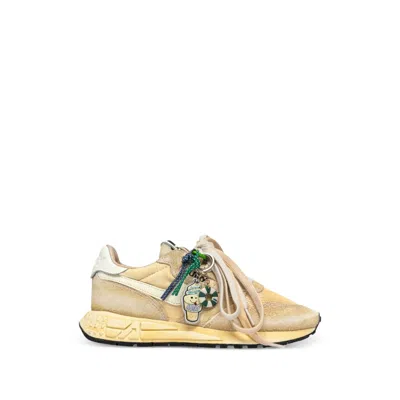 Autry Reelwind Super Bintage Low Sneakers Woman Ecru In Blue