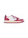 Autry Medalist Low Two-tone Sneakers In Burgundy