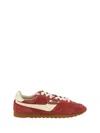 Autry Windspin Sneakers In Suede And Parrot Leather And Rutabaga In Red