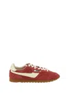 Autry Windspin Sneakers In Suede And Parrot Leather And Rutabaga In Red