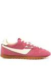 Autry 'windspin Low' Pink Sneaker With Logo On The Side And On The Heel In Red