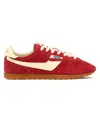 Autry Windspin Sneakers In Suede And Parrot Leather And Rutabaga In Rosso
