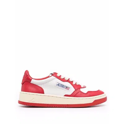 Autry Low-top Leisure Sneakers In Red/white