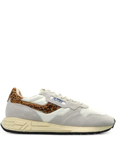Autry Sneakers Reelwind Leopard Print In White