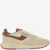 Autry Reelwind Suede And Nylon Sneakers In Beige