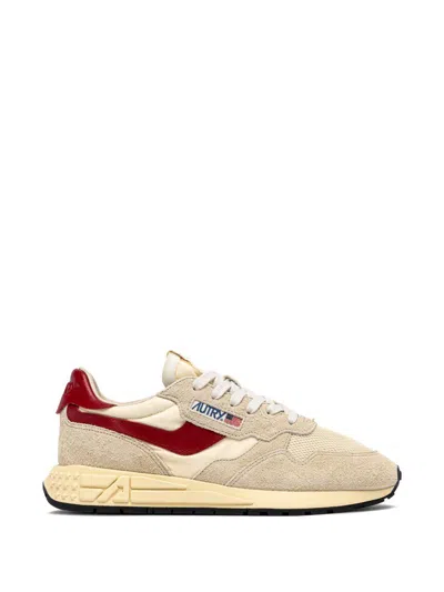 AUTRY Reelwind sneakers in beige with red details AUTRY
