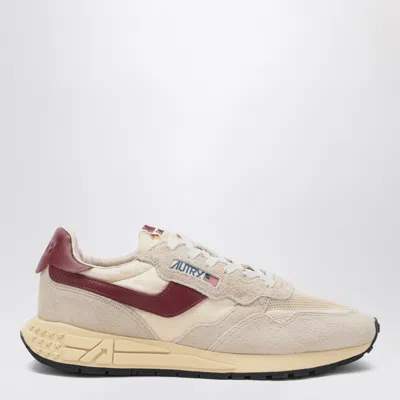 AUTRY SNEAKERS REELWIND LOW ECRÙ/BORDEAUX