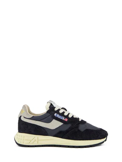 Autry Sneakers Reelwind Low In Nylon And Suede Black In Multi