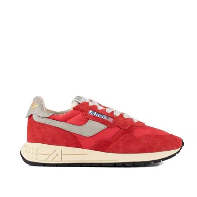 Autry Sneakers Reelwind Low In Nylon And Suede Red