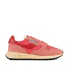 Autry Sneakers Reelwind Low In Nylon Suede And Leather Porcelain Rose And Rubicund In Pink