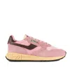 Autry Reelwind Low Sneakers In Roseate With Suede In Pink
