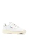 Autry Sneakers Medalist Low In Pelle Bianco Argento In White