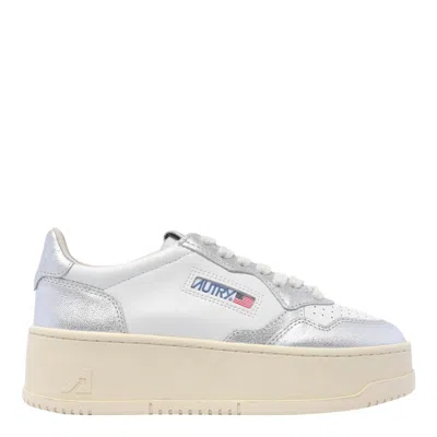 Autry Sneakers Metallic Accent In Silver