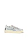 Autry "dallas Low Sparkling" Sneaker In Silver