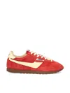 Autry Windspin Sneakers In Suede And Parrot Leather And Rutabaga In Suede/leat Ruby/rut