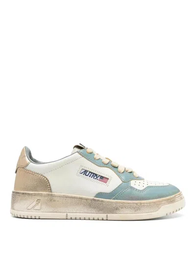 Autry Sneakers Super Vintage Azzurro In White