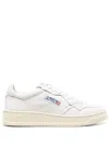 Autry Sneakers Medalist Low In Pelle Bianco Argento In White