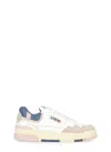 Autry White Blue Lace Up Sneakers In White