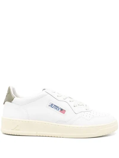 Autry Low-top White Sneakers With Perforated Detailing And Cushioned Sole