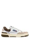 Autry White Low Top Sneakers With Green Details And Logo Patch In White
