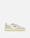 Autry Wildpace Low Sneakers In White Mesh And Suede In White