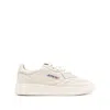 Autry Sneakers Medalist Low In Pelle Bianco Argento In White