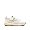 Autry Reelwind Suede And Technical Textile Trainer In White