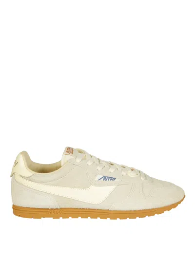 Autry Windspin Low Man Suede Leather Sneakers In Neutral