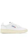 Autry Sneakers Medalist Low In Pelle Bianco Argento In White