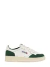 Autry Medalist Low White Leather And Suede Bottle Sneakers In White