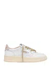 Autry Medalist Low Leat Swoll Wht Wht Sneakers In White