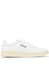Autry White Leather Sneakers With Perforated Detailing In White