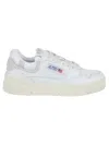 Autry White Sneakers With Smooth And Suede Textures In White
