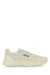 Autry Hyperway Sneakers In Whisper White Laminated Leather And Mesh In White