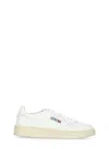 Autry Leather Low-top Sneakers With Perforated Toe Box In White