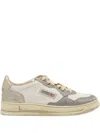 Autry Medallist Lace-up Leather Sneakers In White