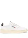 Autry 'medalist Low' White Sneakers With Contrasting Heel Tab In Leather Man In White