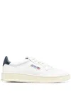 Autry Medalist Sneakers In White And Blue Leather In White