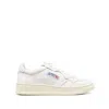 Autry Leather Sneakers With Micro-perforations And Cushioned Collar In White