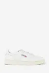 Autry Leather Low-top Sneakers With Perforated Toe Box In White