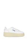 Autry Medalist Platform Low Sneakers In White