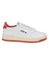 Autry X Maison Kitsune Medalist Low Top Sneakers In White
