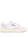 Autry Sneakers Medalist Low In Pelle Bicolore Bianco E Rosa In White