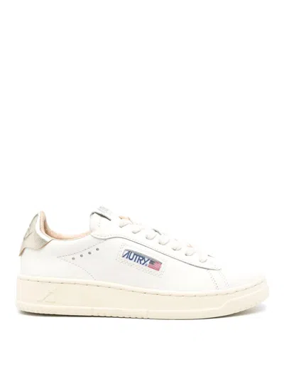 Autry Sneakers In White Gold