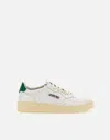 Autry Medalist Low-top Sneakers With Contrast Heel Tab In White+green