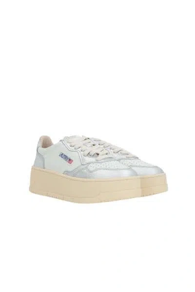 Autry Sneakers In White+silver
